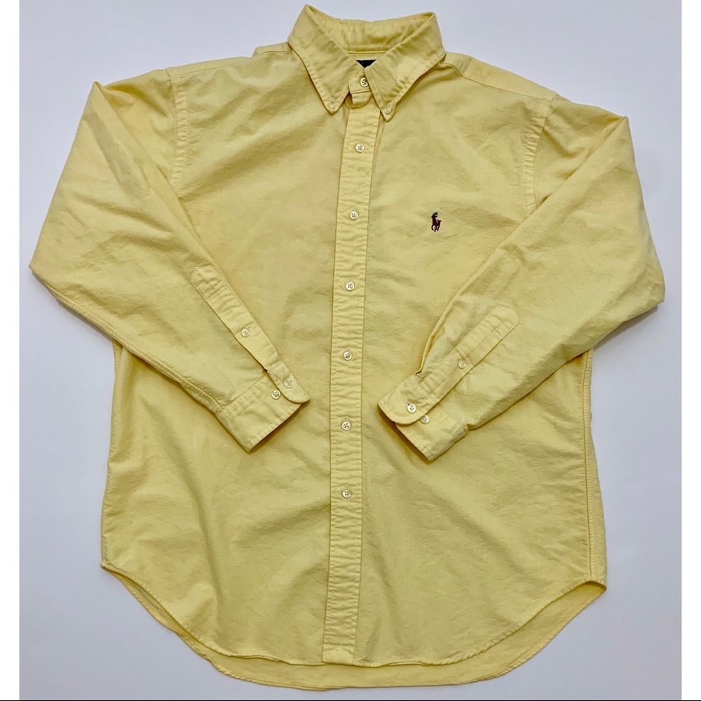 Ralph Lauren Long Sleeve Button Down Yellow Large
